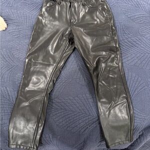 Abercrombie & Fitch Vegan Leather High Rise Pants